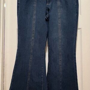 G.I.L.I. Dark Blue High-Rise Flared Jeans